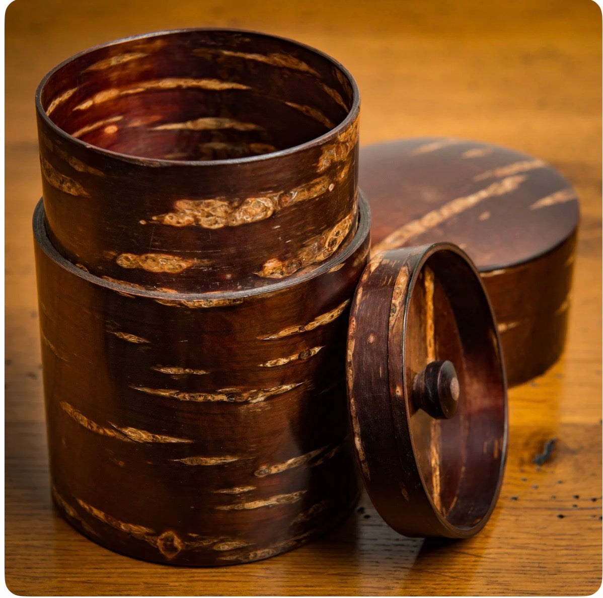 Large Cherry Bark Japanese Tea Caddy – Handmade in Japan