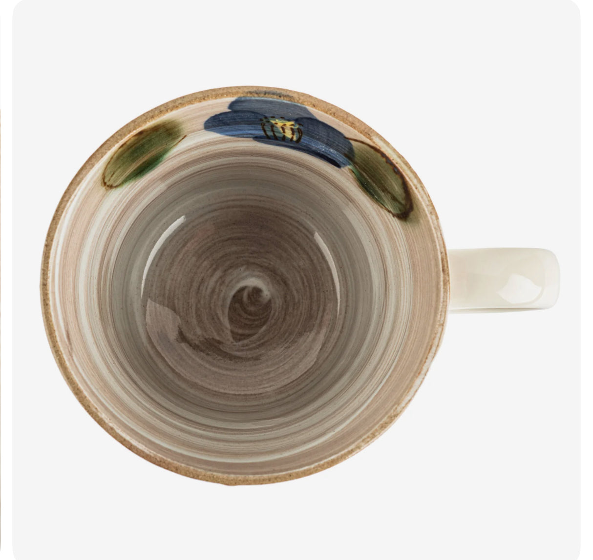 Blue Camellia Japanese Mug