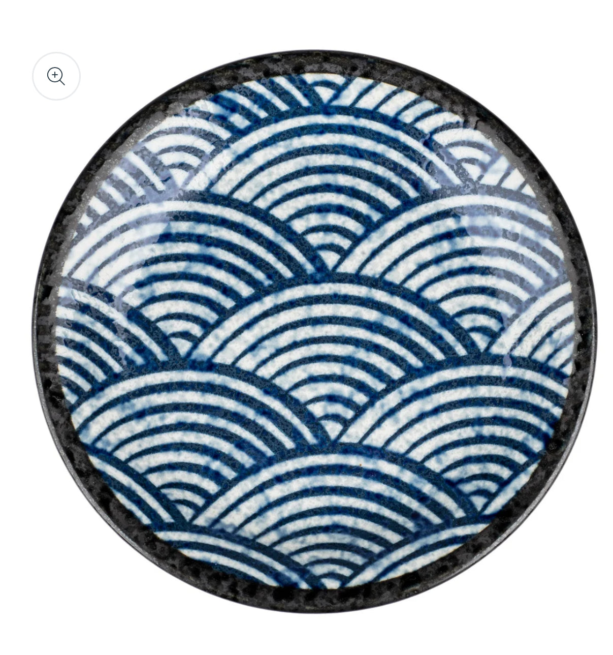 Seikaiha Small Ceramic Japanese Dish