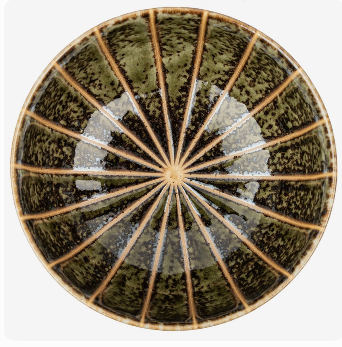 Authentic Japanese Soup Bowl – Green Tokusa Ceramic Bowl