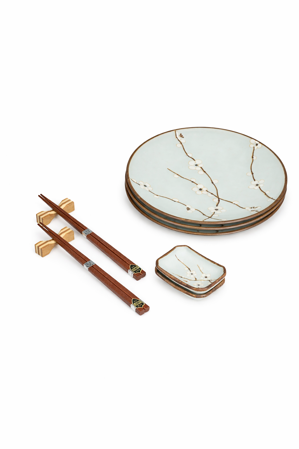 Soushun Cherry Blossom Japanese Dinner Plate and Dish Set