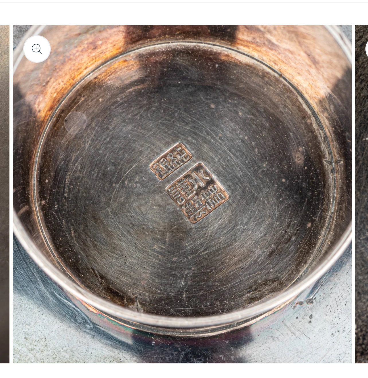 Antique Silver Japanese Sake Pot and Cup Set.