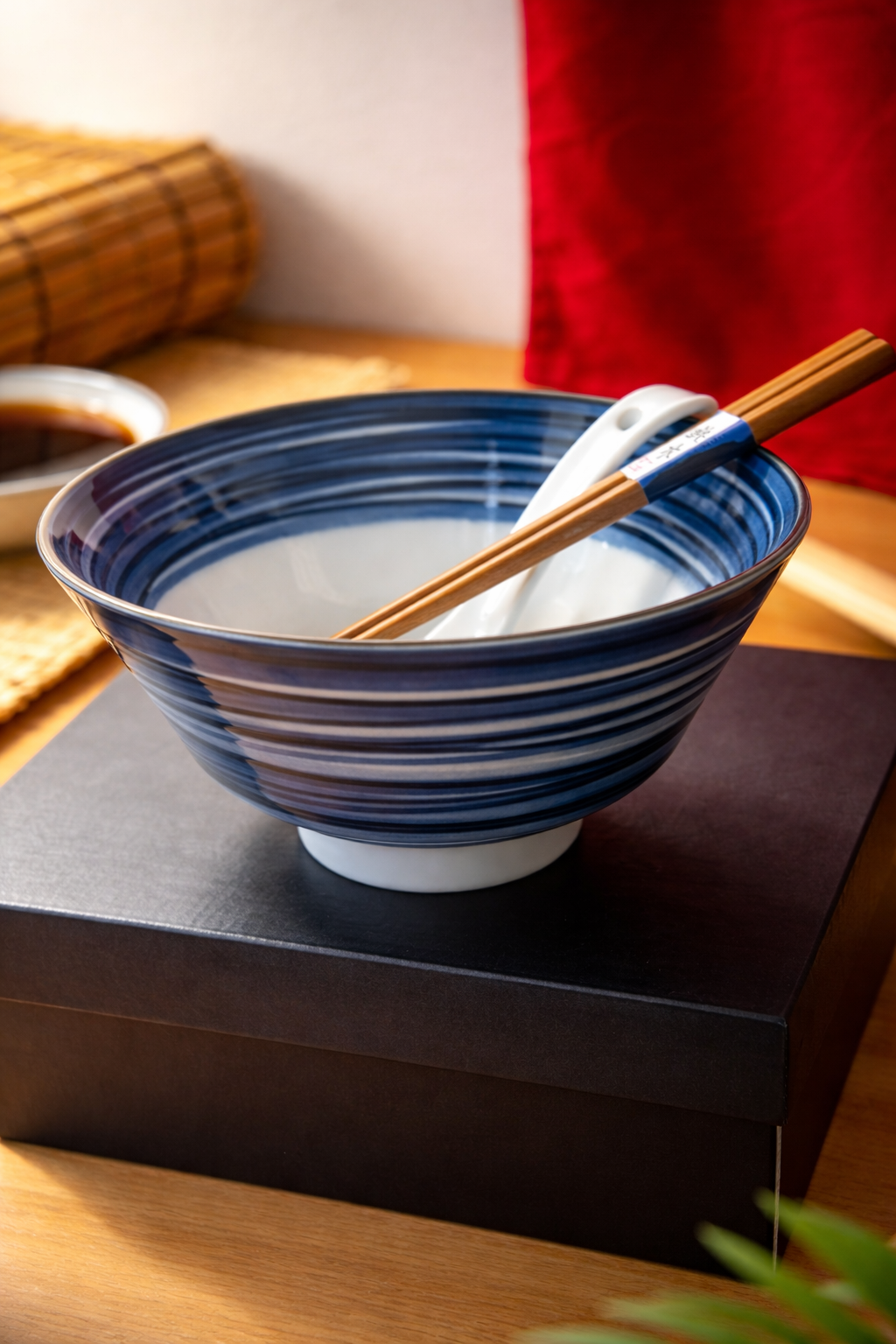 Authentic Komasuji Blue Swirl Japanese Ramen Bowl – Ceramic (Made in Japan) | Tokyo Gallery