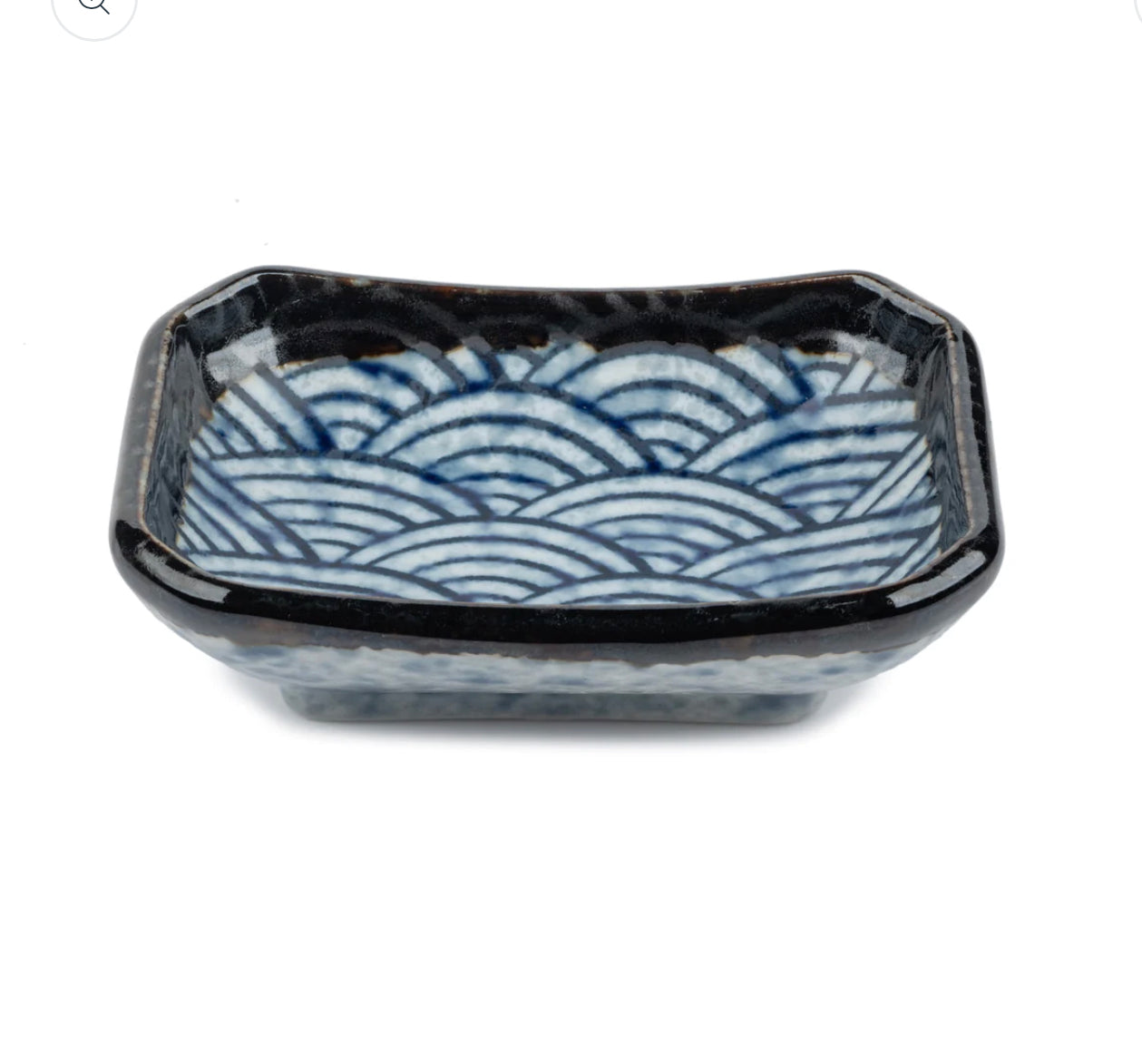 Seikaiha Small Ceramic Japanese Sauce Dish