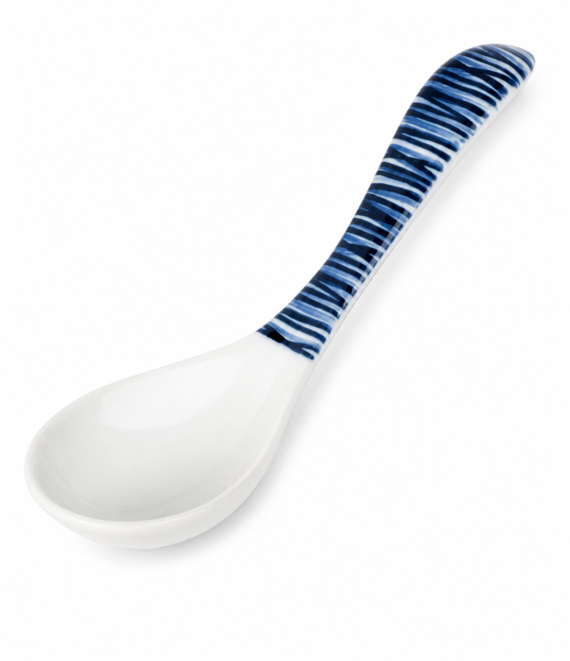 Komasuji Blue Swirl Japanese Soup Spoon
