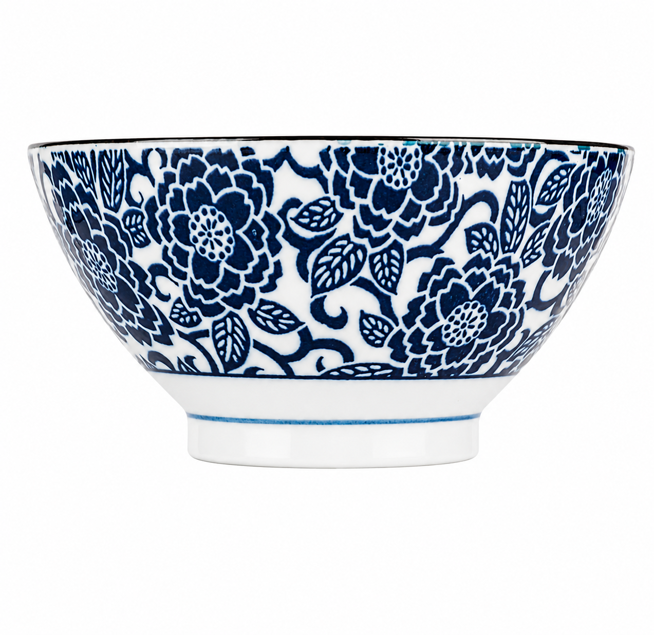 Blue Peony Japanese Ramen Bowl Gift Set