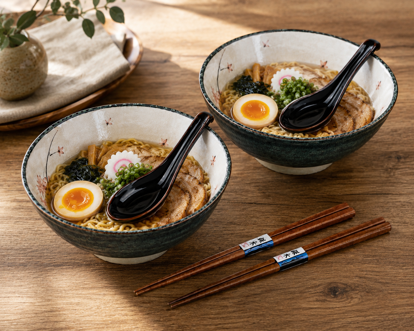 Momiji Maple Leaf Japanese Ramen Noodle Bowl Gift Set