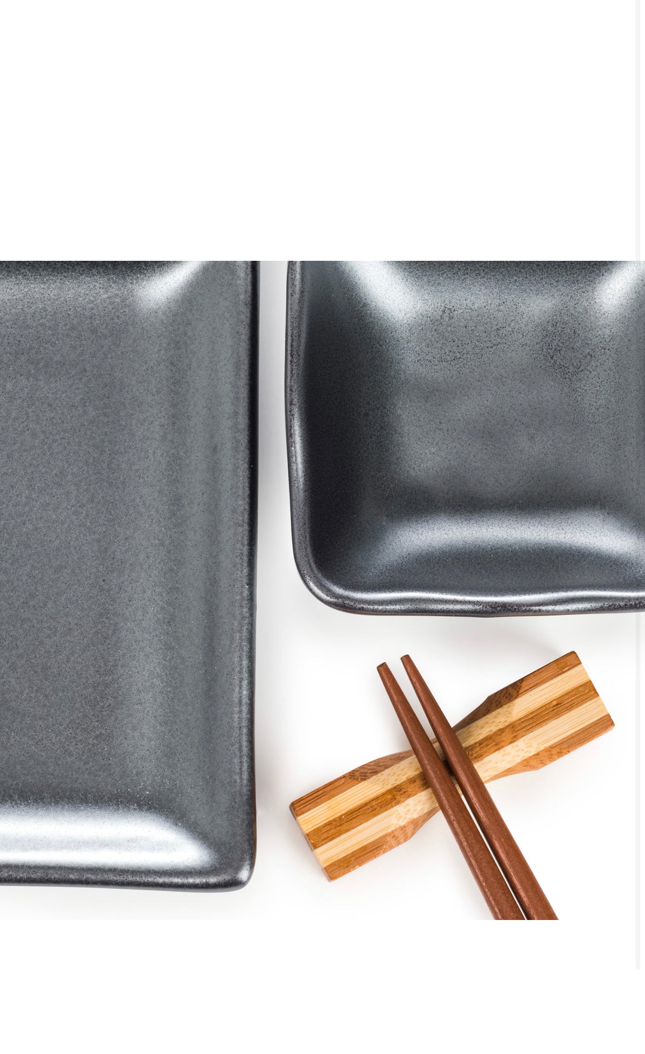 Sumi Grey Japanese Sushi Plate set.