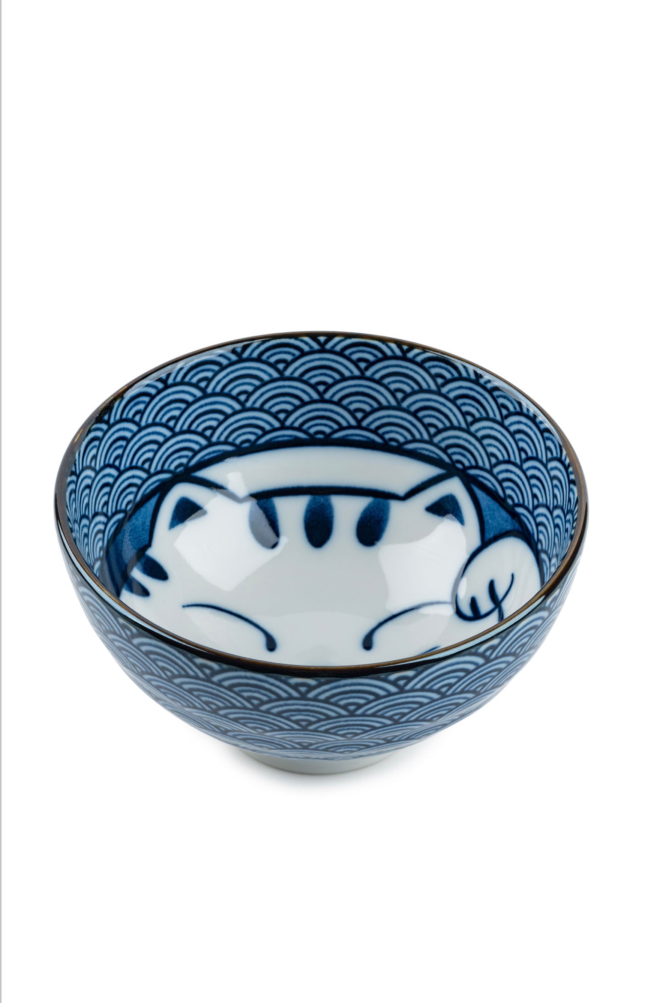 Lucky Cat Ceramic Japanese Rice Bowl