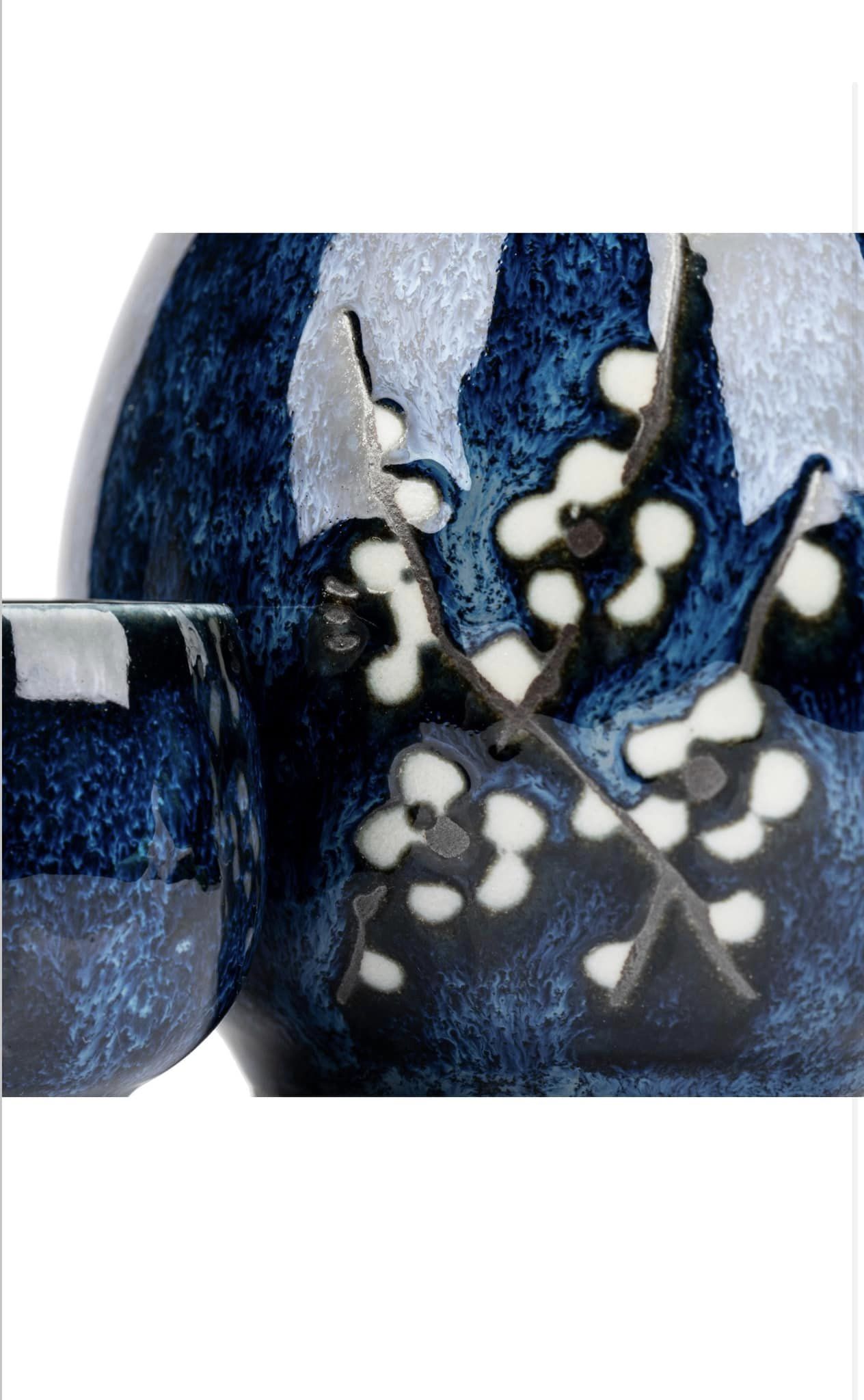 Blue Hana Cherry Blossom Japanese Sake set