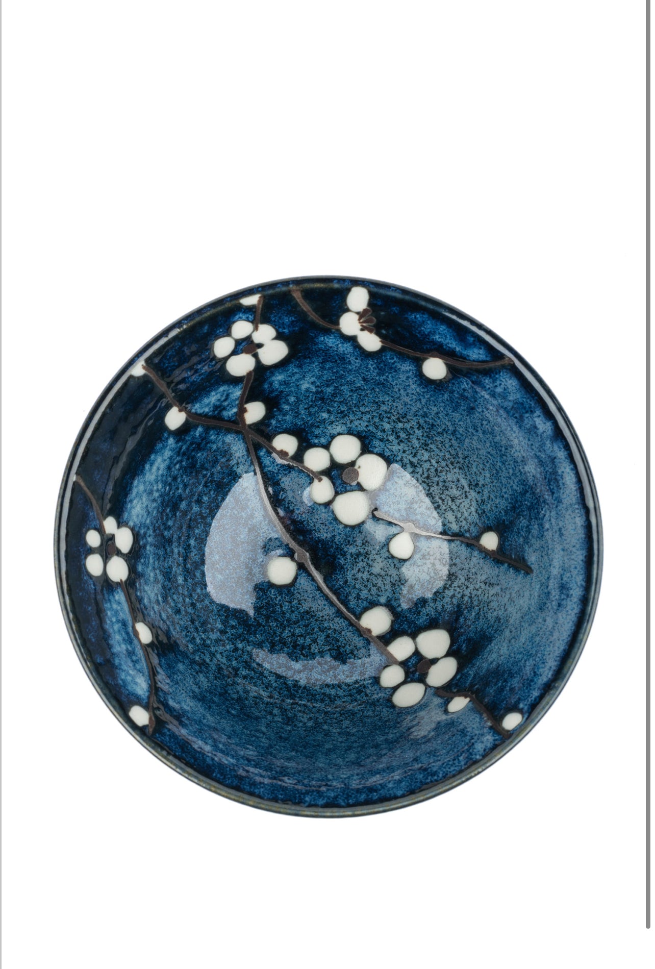 Blue Hana Cherry Blossom Japanese Rice Bowl