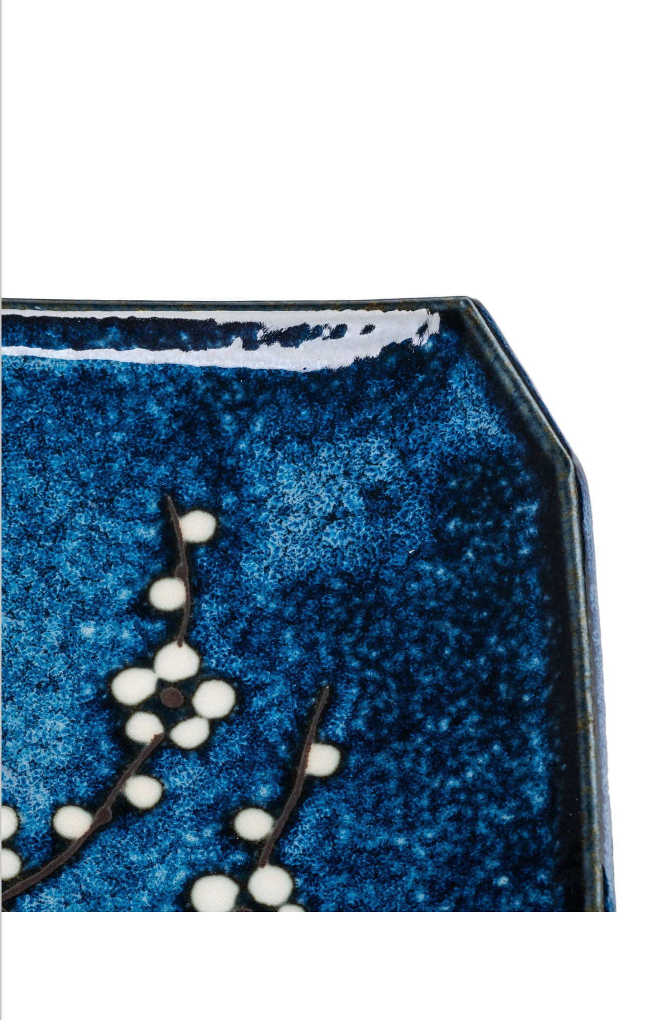 Blue Hana Cherry Blossom Japanese Sushi Plate Set