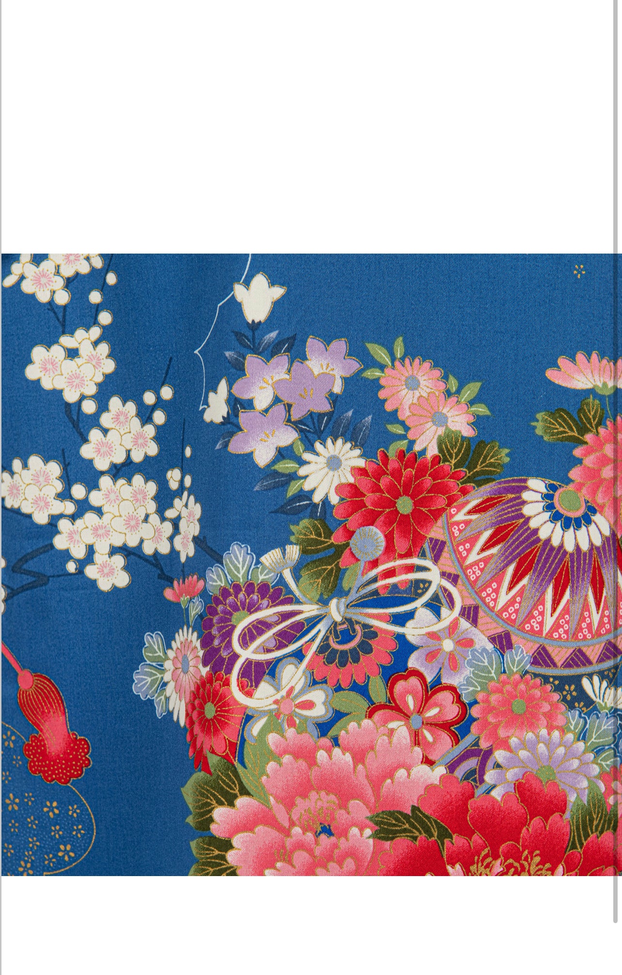 Princess Blue Age 8 to 9 Japanese Girls Kimono