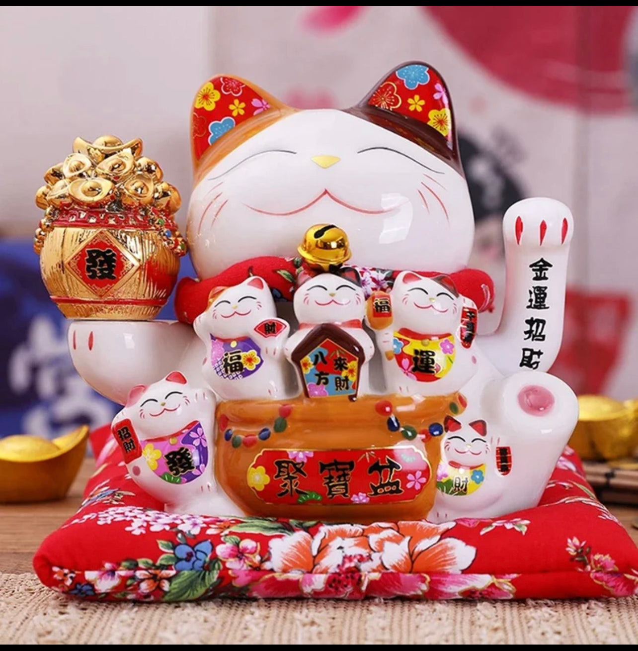 White Moving Paw Japanese Lucky Cat – Tokyo gallery ltd shop