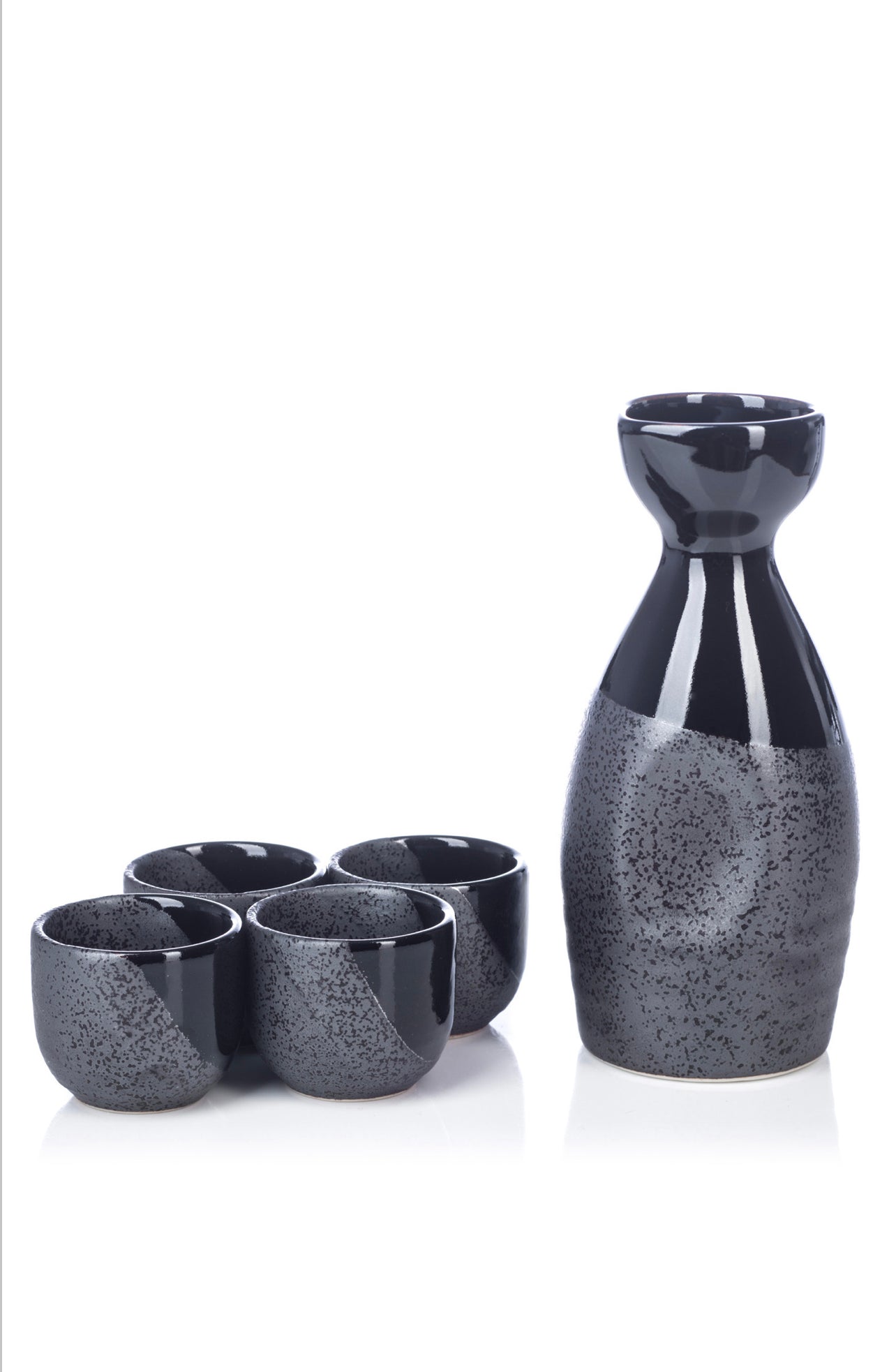 Black Nanban Traditional Japanese Sake Set