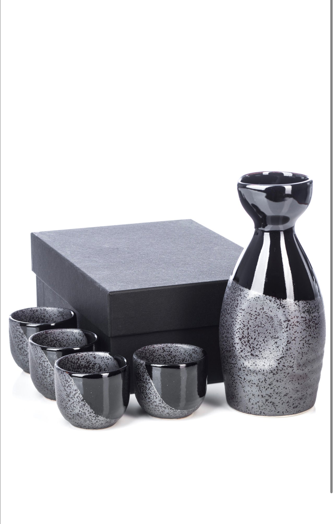 Black Nanban Traditional Japanese Sake Set