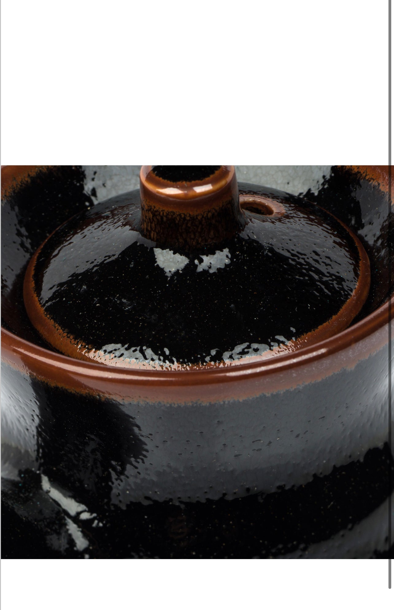 Tenmoku Black Japanese Soy Sauce Pot