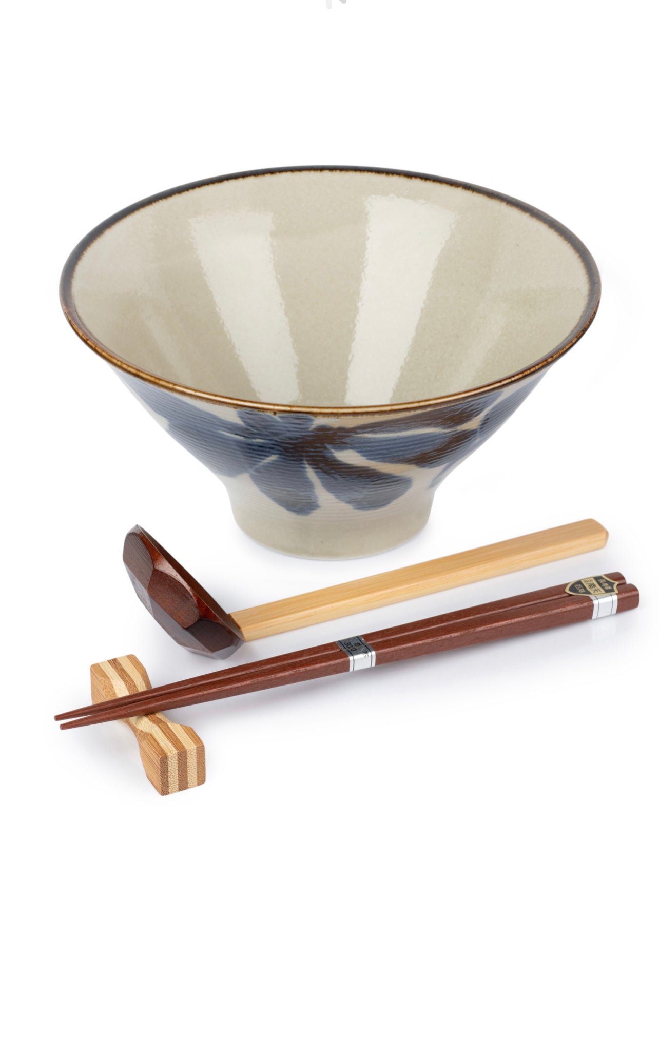 Ruri Karakusa Premium Japanese Ramen Bowl Set