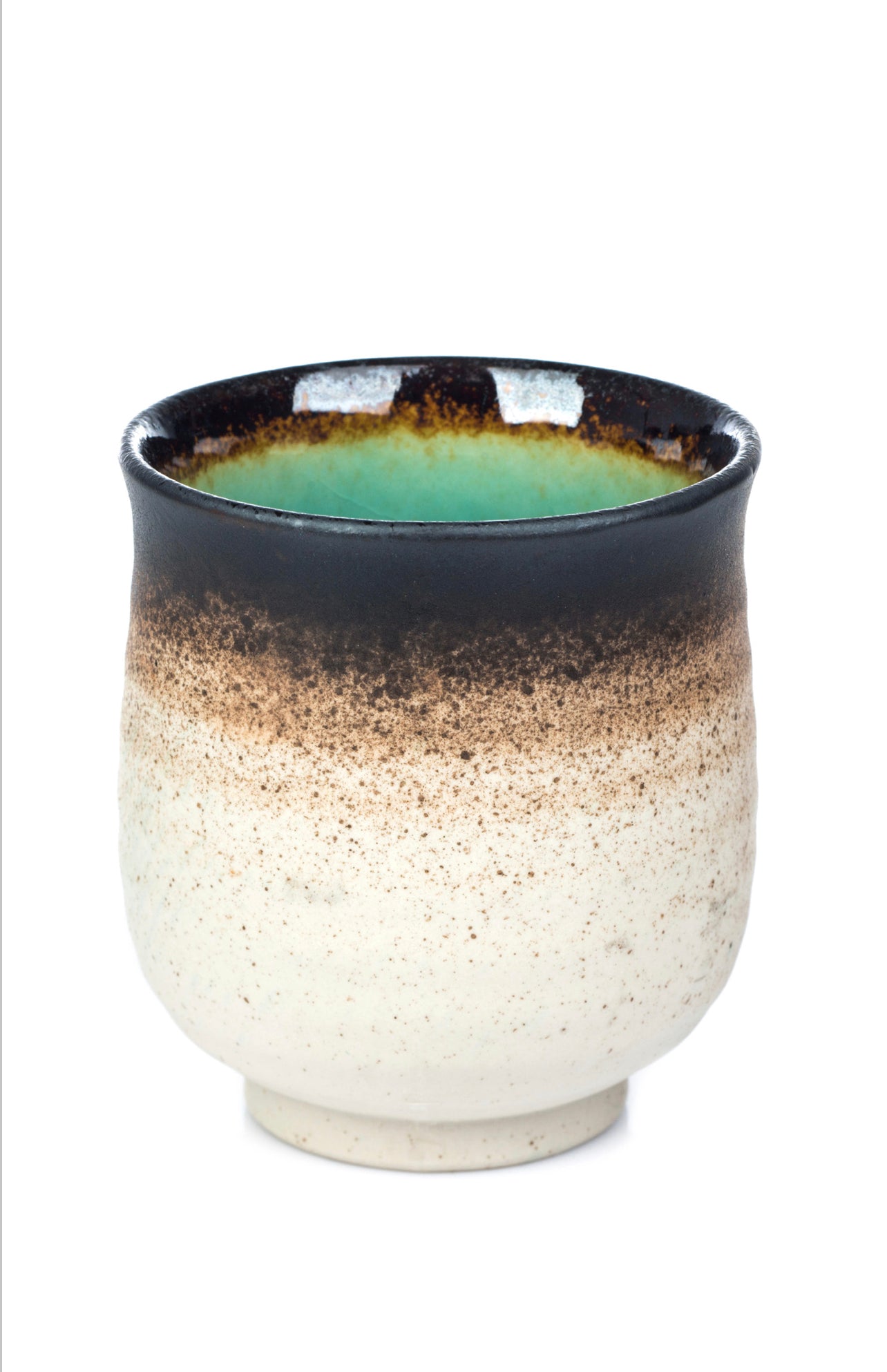 Turquoise Crackleglaze Japanese Tea Cup