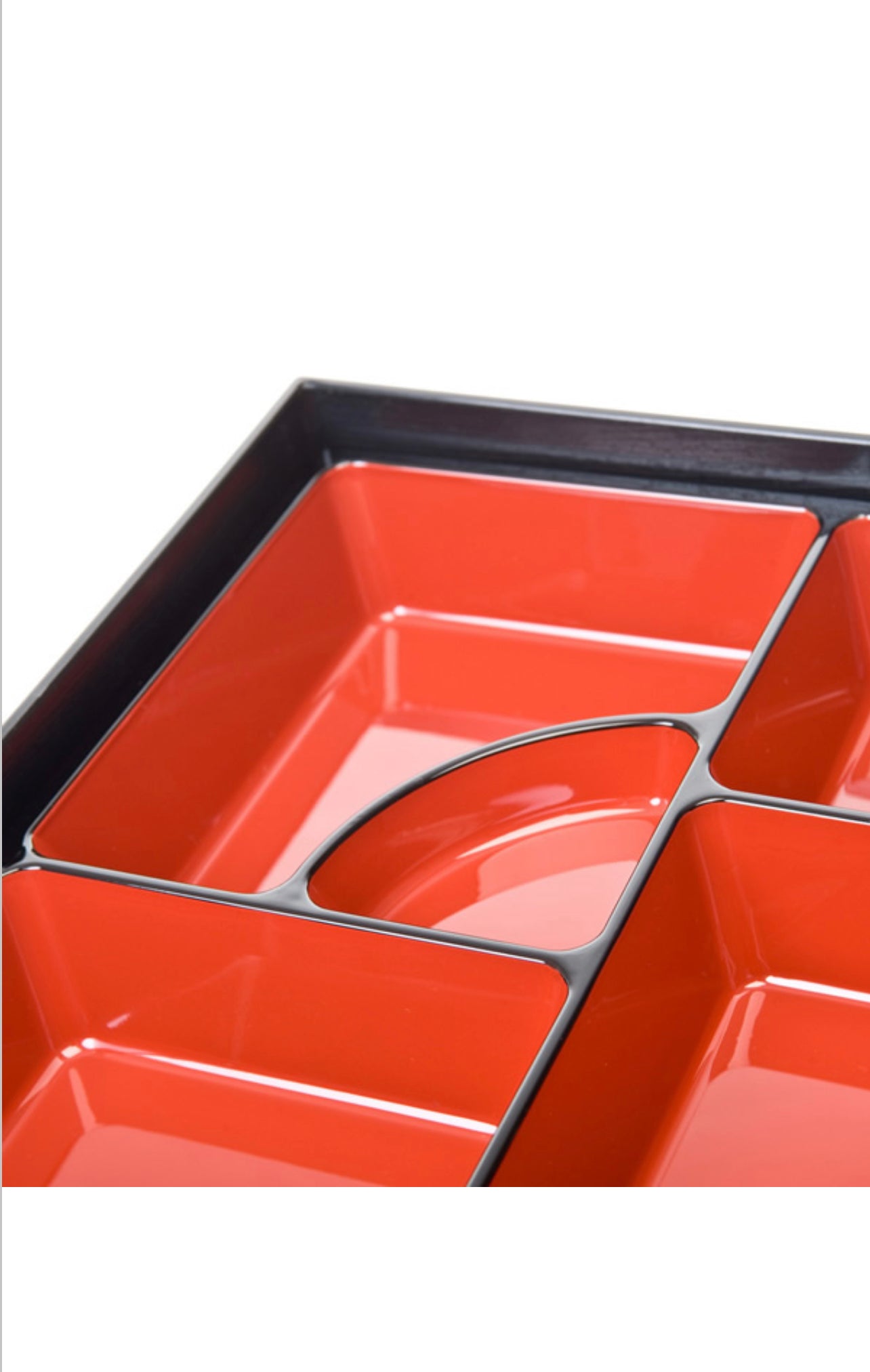 Black and Red Lacquer Japanese Obento Box