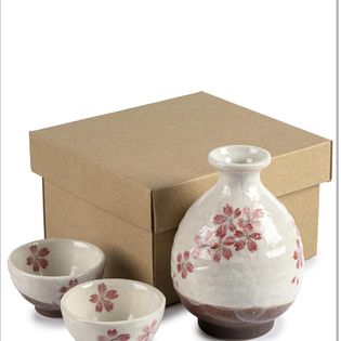 Pink Cherry Blossom's Japanese sake set