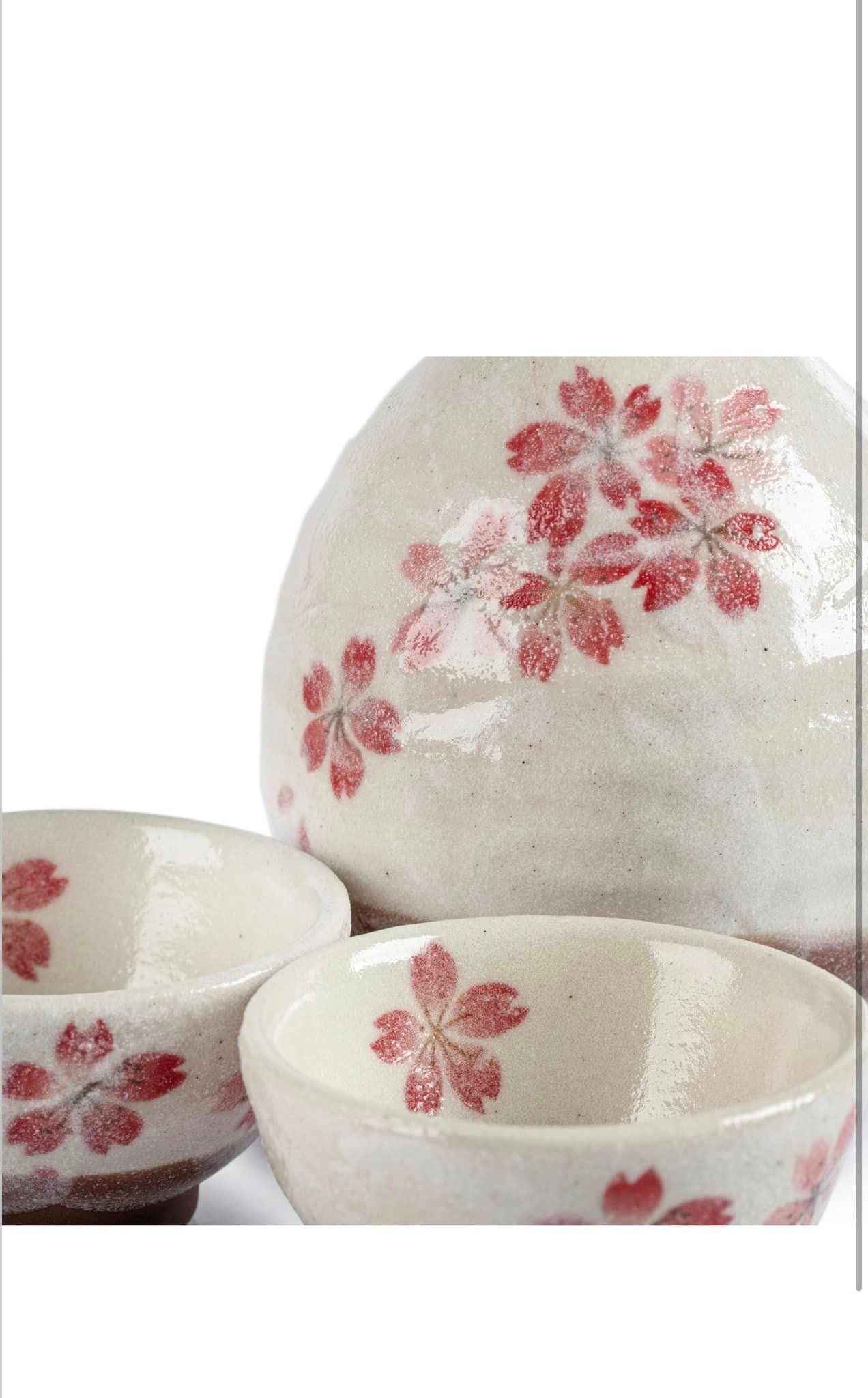 Pink Cherry Blossom's Japanese sake set