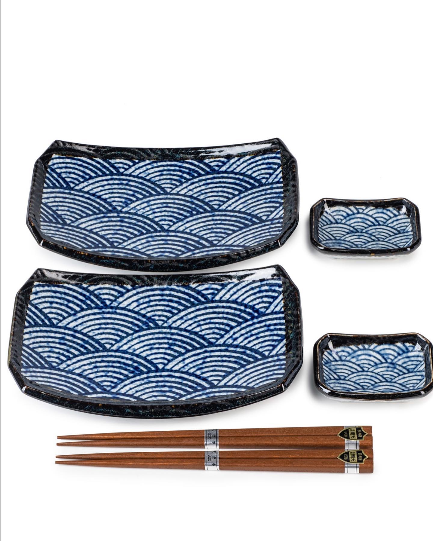 Seikaha Ceramic Japanese sushi set