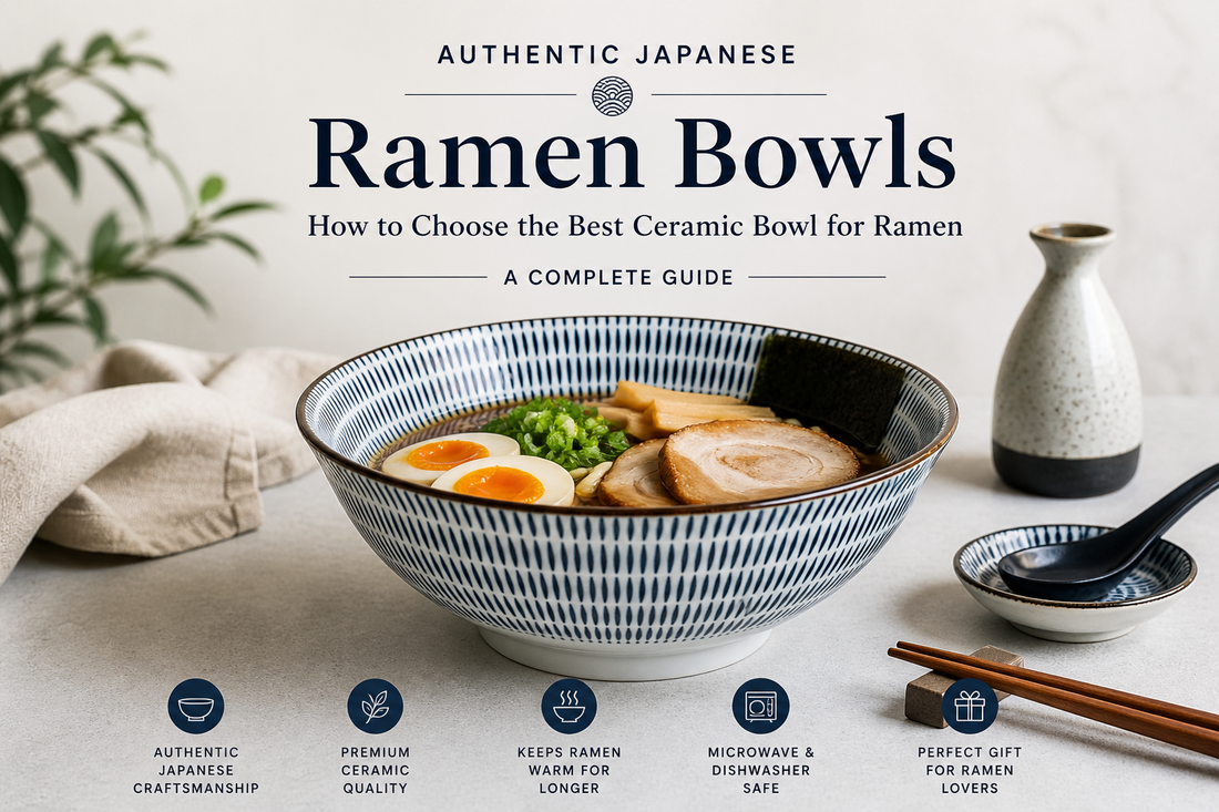 Tochiri Japanese ramen bowl handmade blue ceramic made in Japan