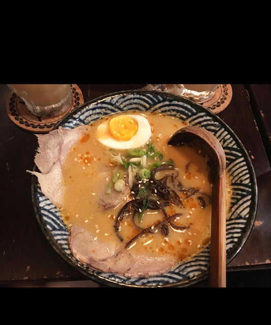 Tonkotsu Ramen Recipe – Served in a Seikaiha Japanese Ramen Bowl