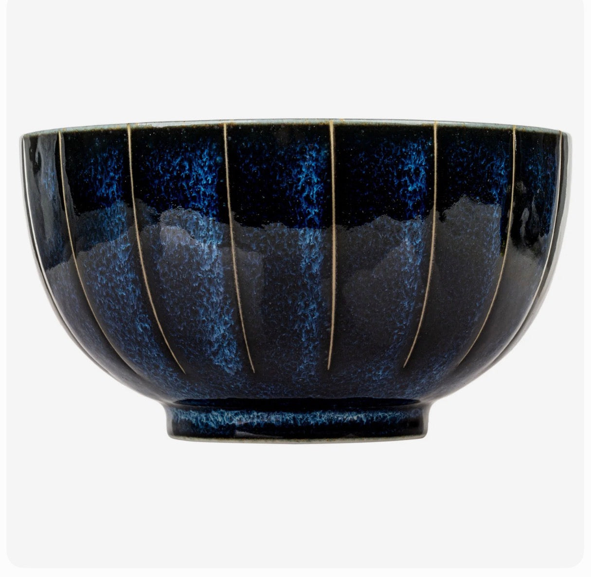 Japanese rice bowl with vertical stripe pattern ceramic .made in Japan