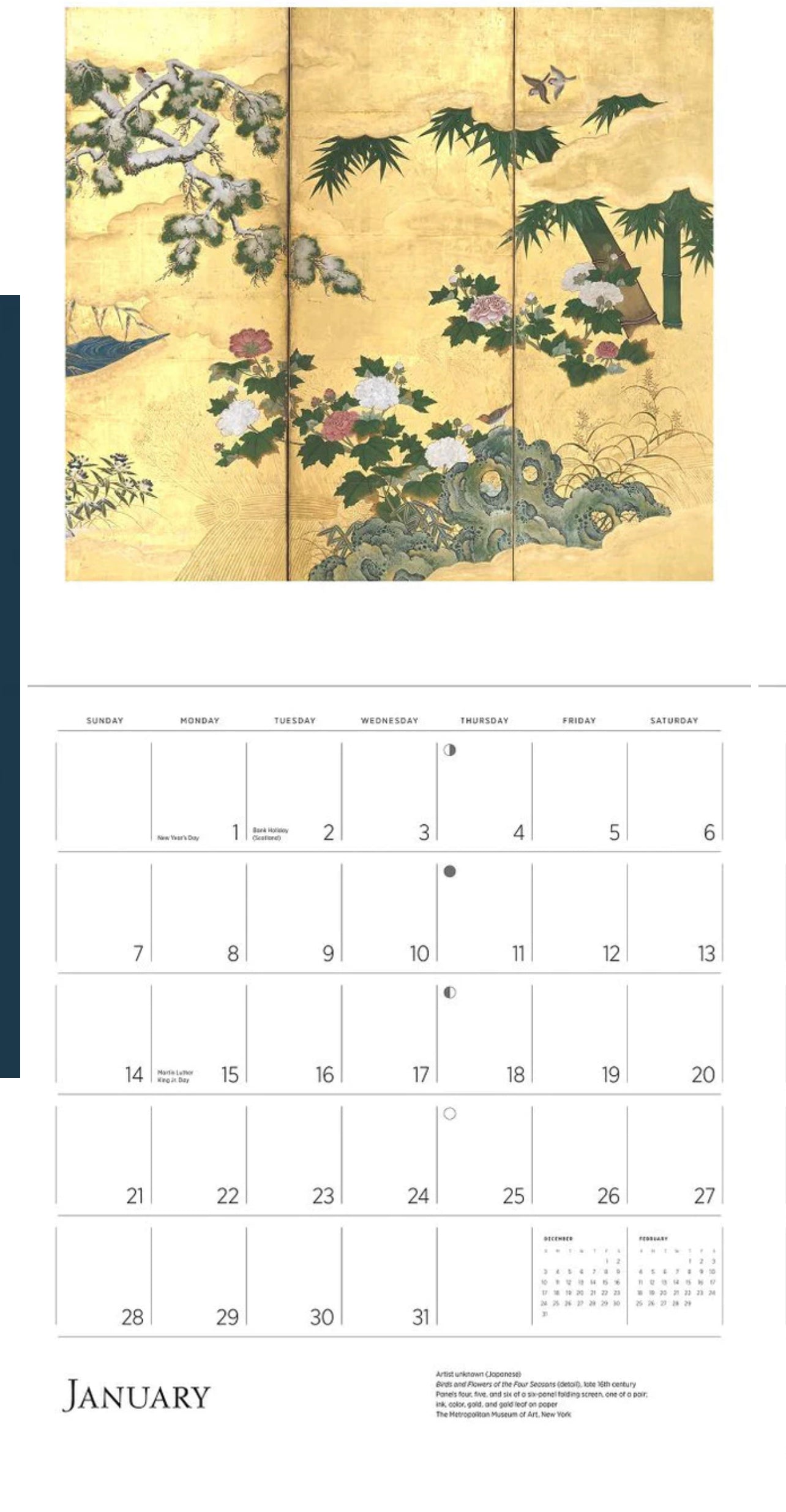 Dreams of Edo Scrolls and Screens 2024 Japanese Calendar