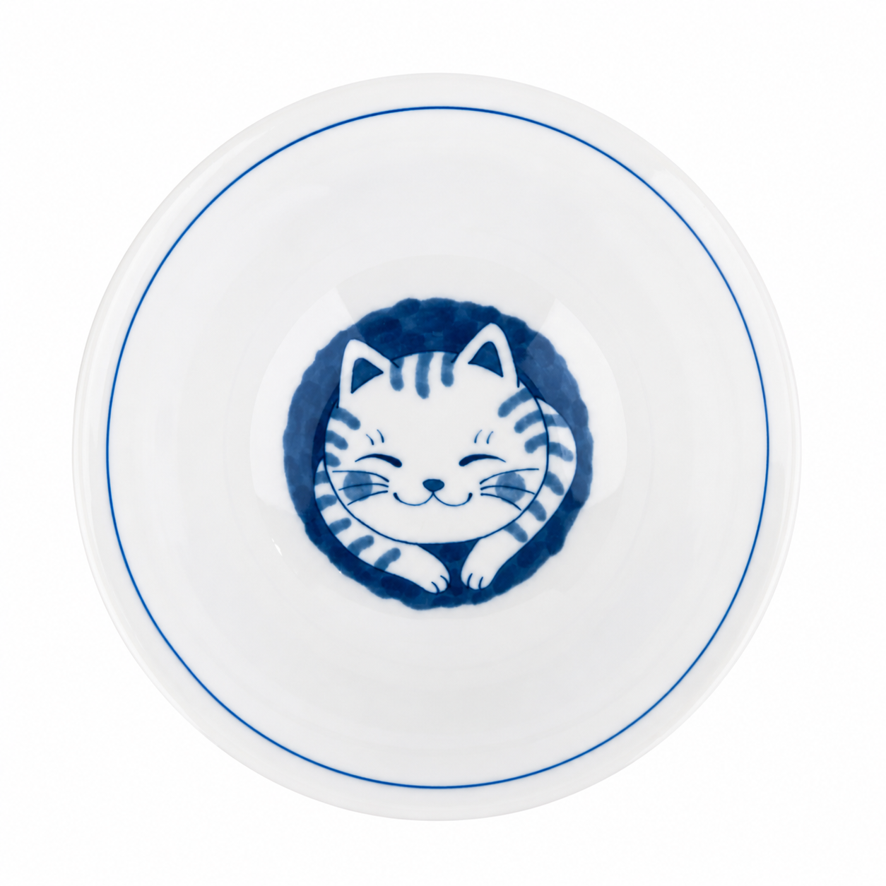 authentic Japanese  porcelain ramen bowl hachiware cat design
