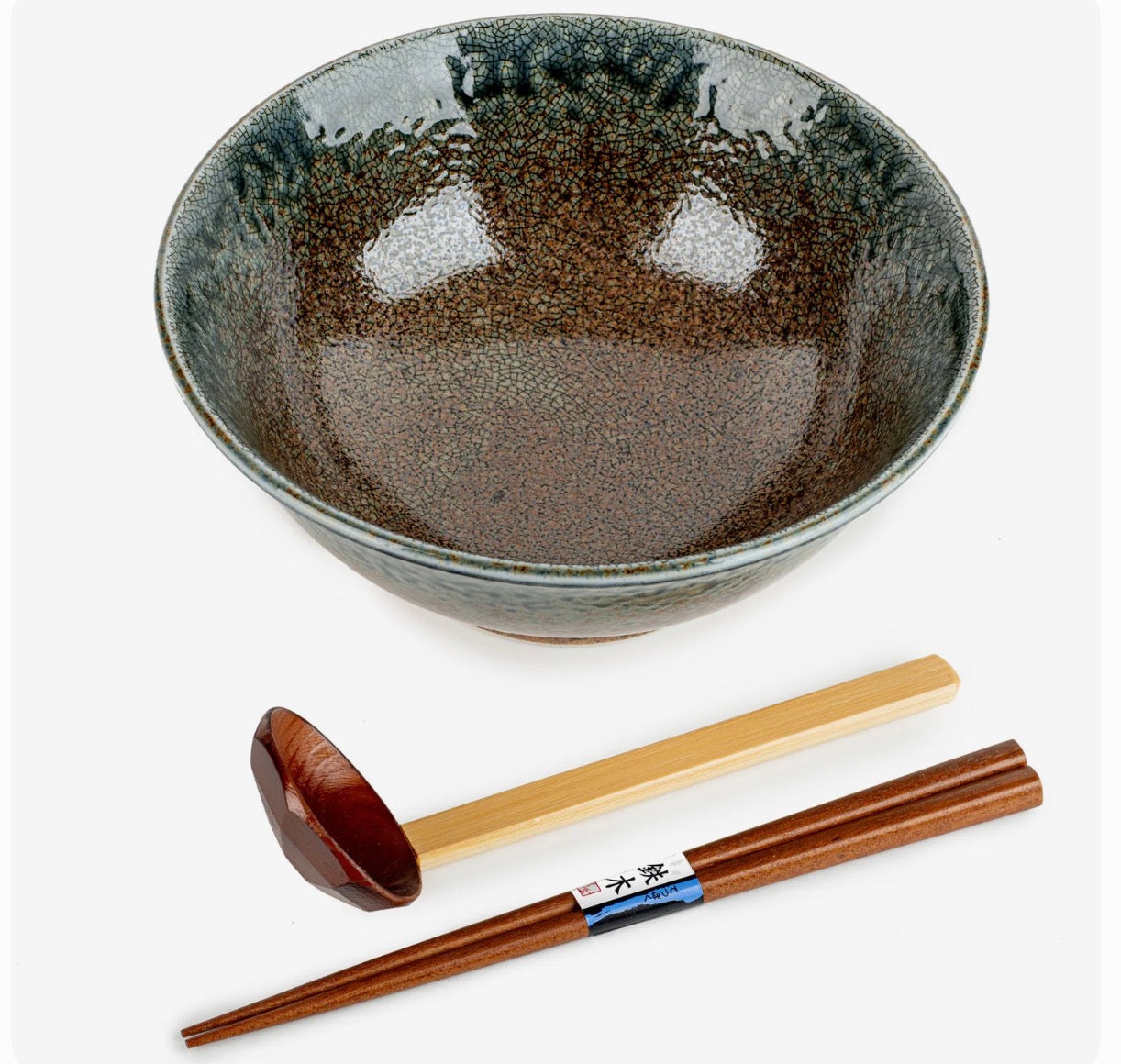 Aki Ceramic Japanese Ramen Bowl Gift Set