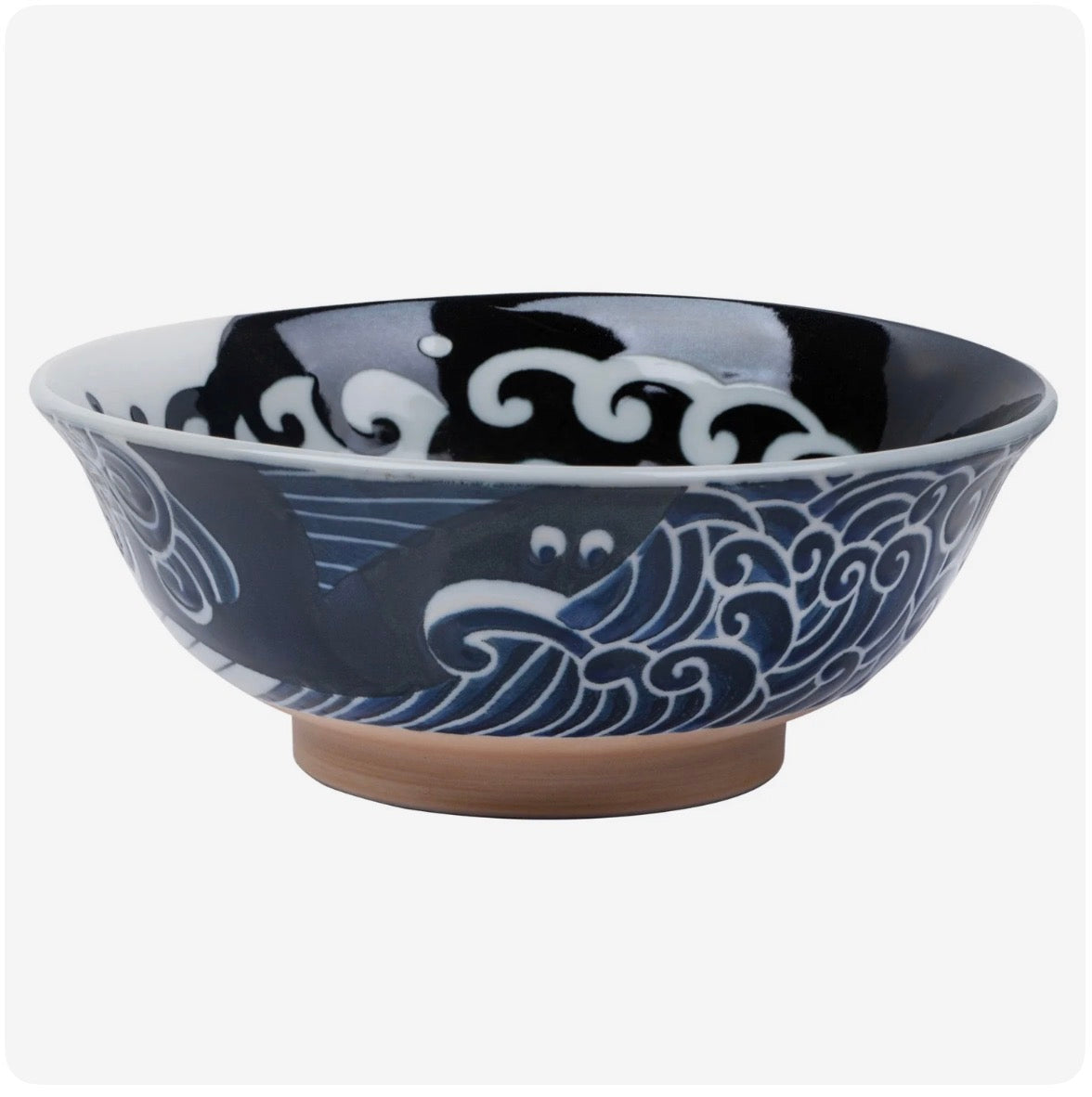 Whale Indigo Blue Japanese Ramen Bowl