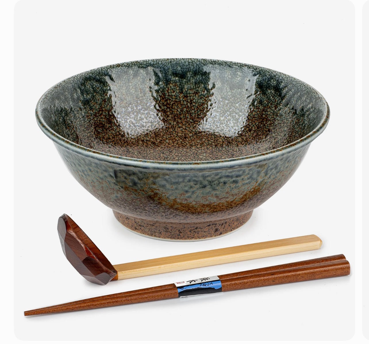 Aki Ceramic Japanese Ramen Bowl Gift Set