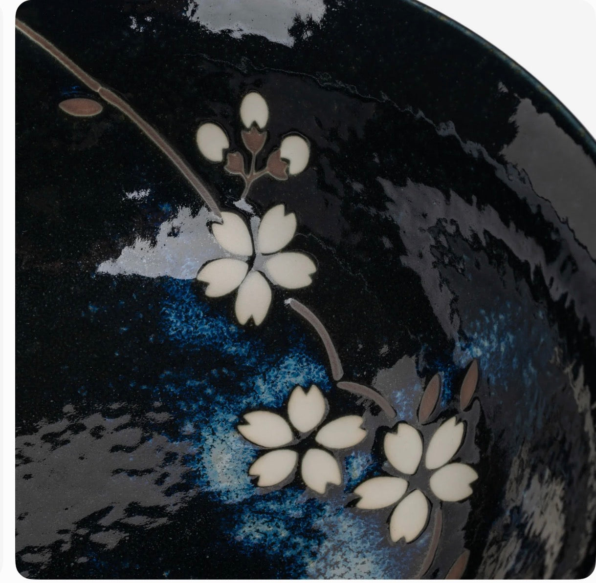 Authentic Navy Sakura Japanese Ramen Bowl Set – Made in Japan