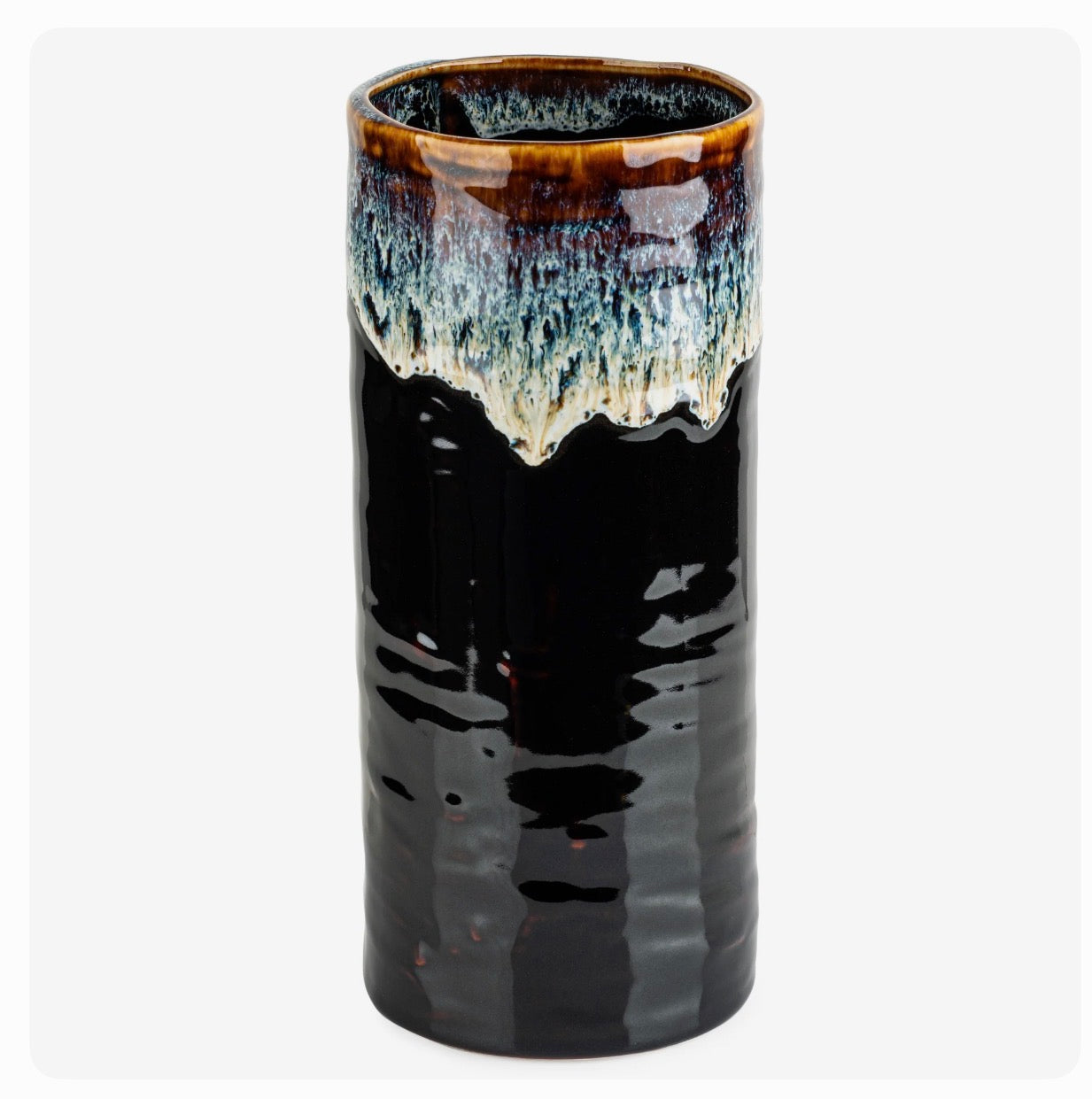 Large Okinawa Japanese Ceramic Vase – Handmade Shigaraki Pottery