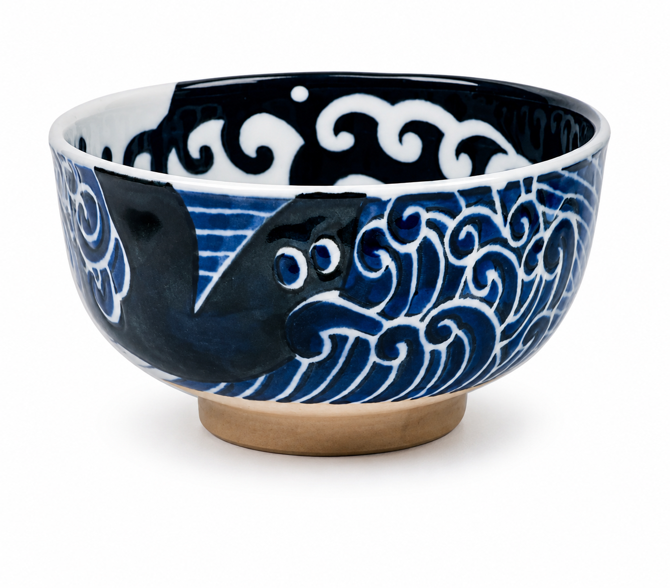 Whale Indigo Blue Small Japanese Bowl