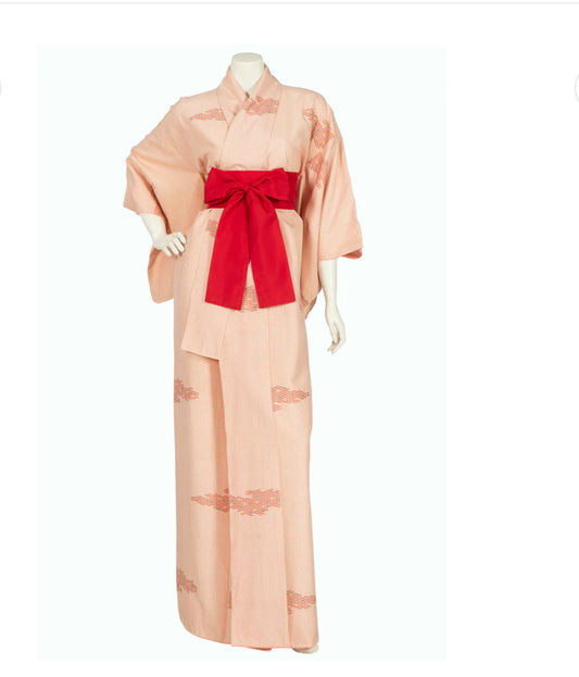 Kannazuki Vintage Silk Japanese Kimono Robe