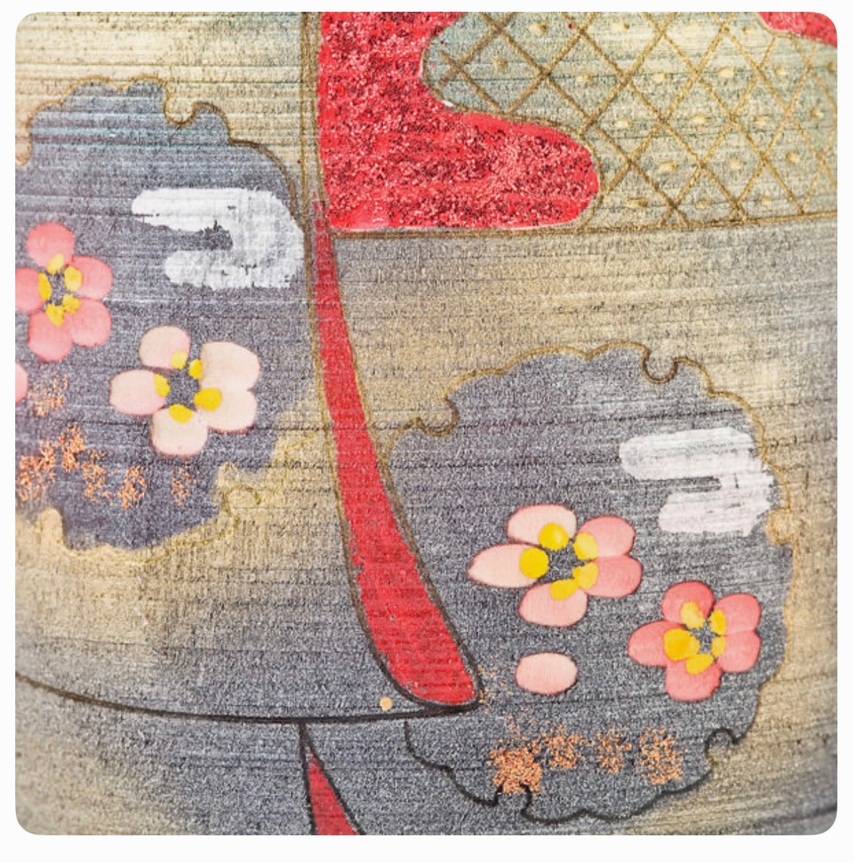 Sweet Lady Japanese Wooden Kokeshi Doll – Handcrafted Traditional Kimono Doll (21.5cm)