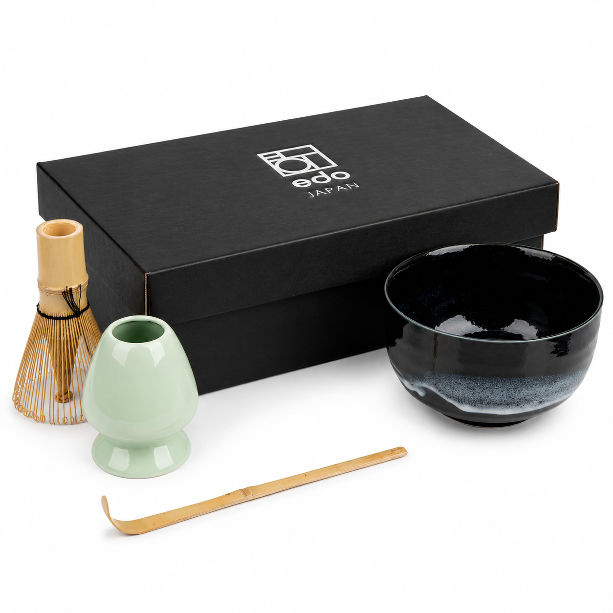 Blue Haka Japanese Matcha Bowl Set