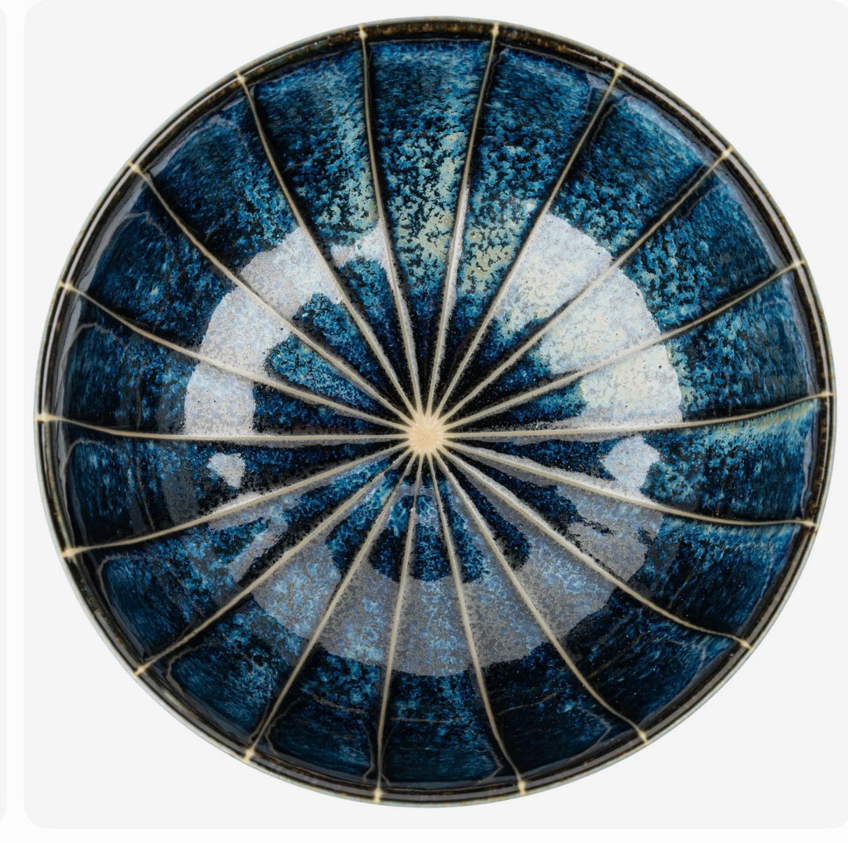 Indigo Blue Tokusa Japanese Ceramic Bowl – Rice & Soup Bowl 450ml