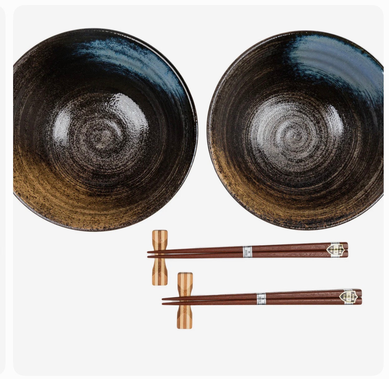 Sapporo Japanese Ramen Bowl Gift Set – Authentic Ceramic Noodle Bowls (Made in Japan)