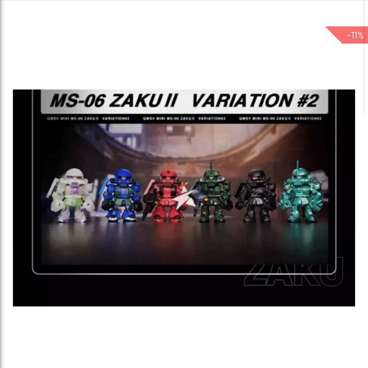 Bandai QMSV Mini MS-06 ZAKUⅡ Variation #2 Figure Blinding Box (Random Character) Tray Of 8
 Bandai