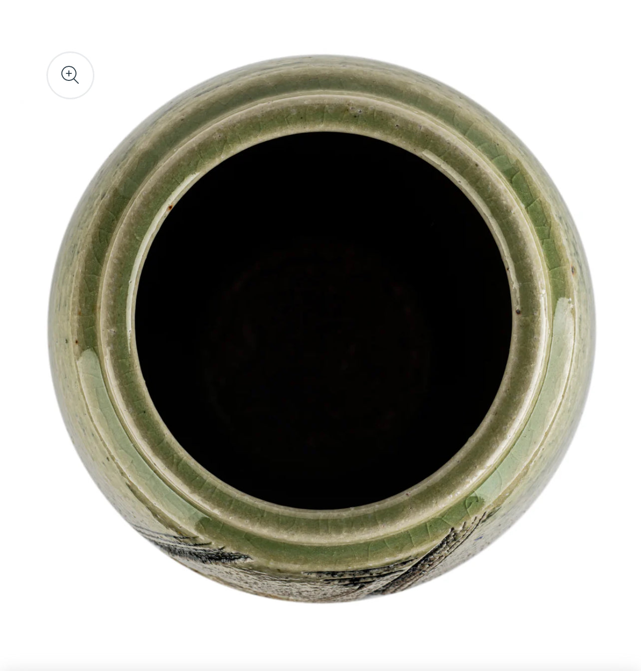 Gold Plum Japanese Ceramic Vase