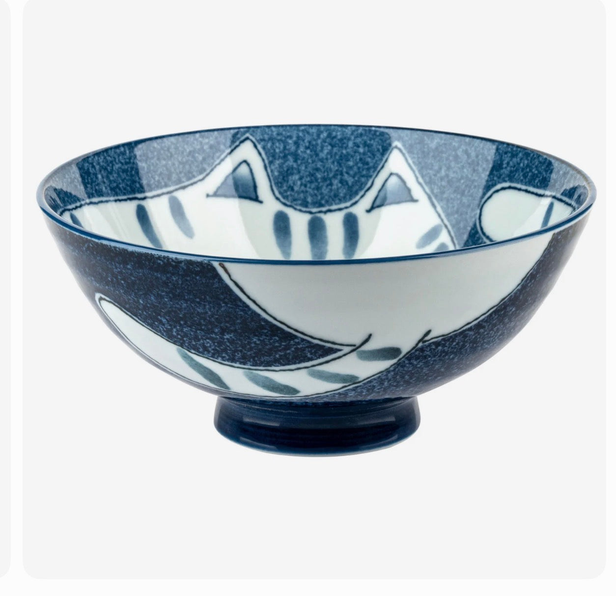 Authentic Blue Tabby Cat Japanese Rice Bowl – Made in Japan | Tokyo Gallery