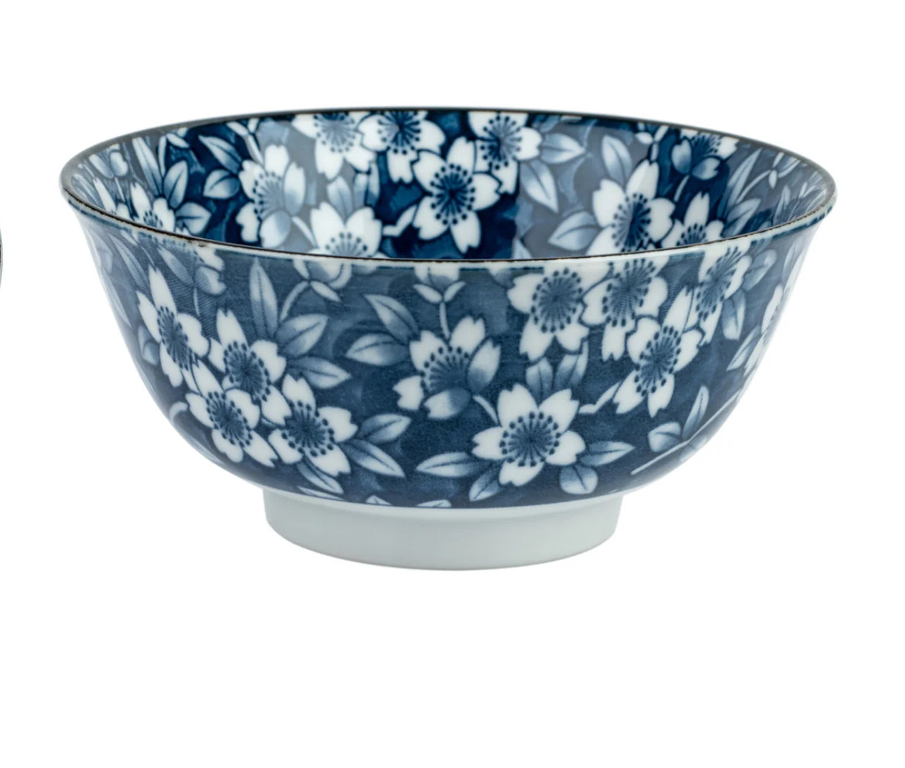 Blue Sakura Ceramic Japanese Soup Bowl