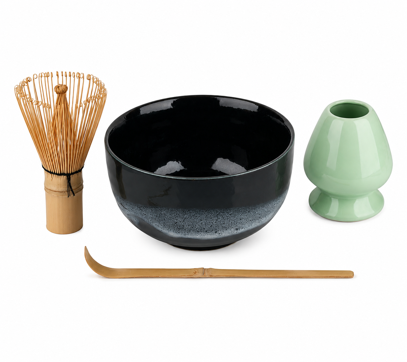 Blue Haka Japanese Matcha Bowl Set