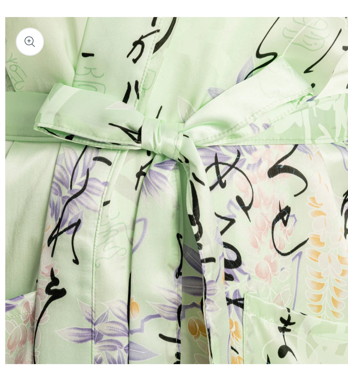 Silk Life Poem Short Mint Green Yukata