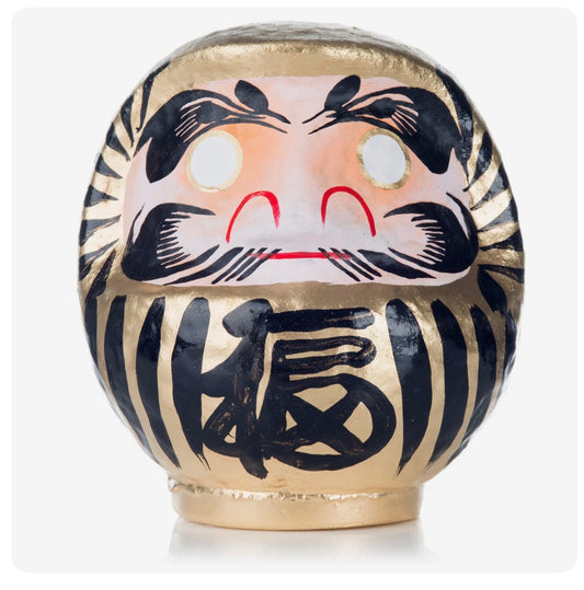 Gold Japanese Daruma Doll Lucky God